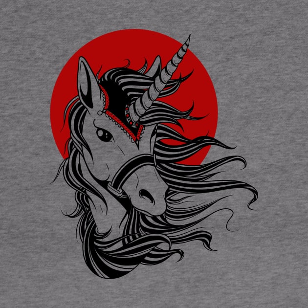 Unicorn - Black Red by diardo